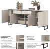 OTTO home Sideboard Loft, Breite 208,5 cm, grifflose Kommode 4 Türen/2 Schubkästen, Schubladenschrank mit viel Stauraum, Einlegeböden verstellbar Bild 4