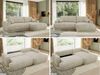 RINA L Design Ecksofa, Schlaffunktion & Stauraum, DL-System, Wellenfedern, Liegefläche 220x155 cm, freistehendes Polstersofa, Schlafcouch - Beige Velvet - Rechts Seite Bild 2