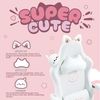 Dowinx Gaming-Stuhl Süße Katze Edition mit Katzenohren und Plüschtier (Packung), Ergonomischer Stuhl mit Hoher Rückenlehne und Lendenwirbelstütze Bild 3