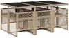 vidaXL 7-tlg. Garten-Essgruppe mit Kissen Beige Poly Rattan 3210732 Bild 5