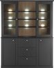 Home affaire Buffet Lincoln, Hochschrank im Landhausstil, moderner Schrank edles Design, messingfarbene Knopfgriffe, vielseitig einsetzbar Bild 3