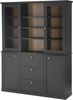 Home affaire Buffet Lincoln, Hochschrank im Landhausstil, moderner Schrank edles Design, messingfarbene Knopfgriffe, vielseitig einsetzbar Bild 4