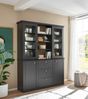 Home affaire Buffet Lincoln, Hochschrank im Landhausstil, moderner Schrank edles Design, messingfarbene Knopfgriffe, vielseitig einsetzbar Bild 2