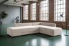 KAWOLA Schlafsofa SADIRA Ecksofa Cord cremeweiß Recamiere rechts 89 x 209 x 288 cm Bild 2