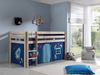 Spielbett Pino mit Textilset Vorhang "Astro", Kiefer massiv natur Bild 2