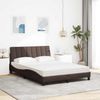 vidaXL Bett mit Matratze "Hanko" Dunkelbraun 120x200 cm Stoff 3310520 Bild 3