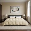 vidaXL Winterbettdecke Gepolstert Creme 200 x 220 cm Mikrofaser 42026153 Bild 4
