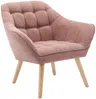 Vente-unique - CASERTA Sofa and armchair set Stoff Puderrosa - B 73 cm x H 77 cm x L 127 cm82 cm Bild 5