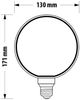 E27 LED Dimmbare Retro Vintage Nostalgie Filament Leuchtmittel Bernstein G130, E27, 4W, 190lm, 1800K Bild 4