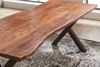 Esstisch Baumkante massiv Akazie nuss 240 x 100 X-Gestell schwarz XANTEN 70287995 Bild 5