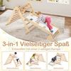 3 in 1 Klettergerüst Kletterdreieck & Kletterleiter & Wippe Klappbares Holz Sprossendreieck Bild 3