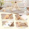 3 in 1 Klettergerüst Kletterdreieck & Kletterleiter & Wippe Klappbares Holz Sprossendreieck Bild 5