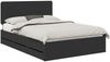 vidaXL Bettrahmen mit Schubladen Schwarz 140 x 190 cm Ingenieurs Holz 3412596 Bild 2