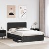 vidaXL Bettrahmen mit Schubladen Schwarz 140 x 190 cm Ingenieurs Holz 3412596 Bild 3
