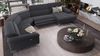Sofanella Wohnlandschaft STELLA Stoffbezug Sofalandschaft Ecksofa in Hellgrau Bild 5