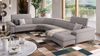 Sofanella Wohnlandschaft STELLA Stoffbezug Sofalandschaft Ecksofa in Hellgrau Bild 2