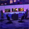 YOUDENOVA Gamingtisch mit LED-Beleuchtung & Steckdose, Computertisch, Schreibtisch (1-St), mit Schubladen & Carbon Fiber, 130 x 48 x 114 cm Bild 4
