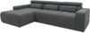 DOMO. collection Ecksofa Brandon, Couch in L-Form mit Kopfteilverstellung und Sitztiefenverstellung, Sofa, Polsterecke, Eckcouch 285 x 175 x 80 cm (BxTxH), dunkelgrau Bild 2