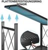 FOXSPORT Standregal mit Rollen, 1er-Packung, Komplett-Set, Traglast von 20 kg pro Ebene, mit 5 Ablagen, Schwerlastregal, Küchenregal, 72x37x163cm Bild 3