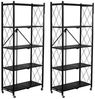 FOXSPORT Standregal mit Rollen, 1er-Packung, Komplett-Set, Traglast von 20 kg pro Ebene, mit 5 Ablagen, Schwerlastregal, Küchenregal, 72x37x163cm Bild 5