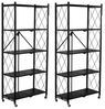 FOXSPORT Standregal mit Rollen, 1er-Packung, Komplett-Set, Traglast von 20 kg pro Ebene, mit 5 Ablagen, Schwerlastregal, Küchenregal, 72x37x163cm Bild 4