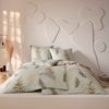 Estella Mako Jersey Bettwäsche 135x200 Fiamma schilf Farn Blätter oliv 6986-280 Bild 5