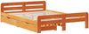 vidaXL Massivholzbett ohne Matratze Wachsbraun 150x200 cm Kiefernholz 3309037 Bild 3