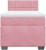 vidaXL Boxspringbett mit Matratze Rosa 100x200 cm Samt 3286239 Bild 4