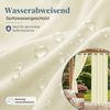 Sunicol Outdoorvorhang Transparent spritzwassergeschützt Außenvorhang mit Ösen Gardinen (2 St), Voile Sichtschutz für Pavillon Terrasse Pergola Balkon Garten Bild 2