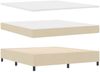 vidaXL Boxspringbett mit Kissen mit Kopfteil Creme 180 x 200 cm Stoff 3344014 Bild 4