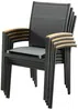 Vente-unique - TAIPIVAI Garden dining set Metall Grau - B 61 cm x H 89 cm x L 55 cm Bild 4