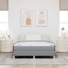 vidaXL Boxspringbett mit Matratze Hellgrau 140 x 200 cm Stoff 3398570 Bild 3