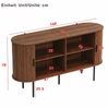 Modernes MDF Sideboard mit Rolljalousie-Türen, Aluminiumgriffen & Eisenbeinen – Vielseitiger Aufbewahrungsschrank für Wohnzimmer, Esszimmer & moderne Einrichtung Bild 4