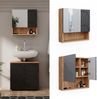 Vicco 'Irma' Spiegelschrank, Spanplatte, 54 x 55 x 16,9 cm, Anthrazit / Goldkraft Eiche Bild 2