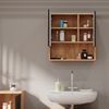 Vicco 'Irma' Spiegelschrank, Spanplatte, 54 x 55 x 16,9 cm, Anthrazit / Goldkraft Eiche Bild 5