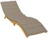 vidaXL Sonnenliegen-Auflage, Oxford-Gewebe taupe, 200 x 70 x 3 cm Bild 3