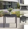 tectake Gartentisch Outdoor-Esstisch aus Aluminium für 4-6 Personen, 80–120 x 80 x 74 cm (Balkontisch Inca, 1-St, in schwarz), Lamellen in Holzoptik, wetterfest und UV-beständig, höhenverstellbar Bild 3