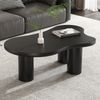 Couchtisch in Wolkenform mit lackierter MDF-Platte, 107 x 66 x 40,5 cm, Schwarz Bild 2