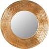 Moderner Spiegel GIRO 100cm gold rund Holzrahmen Verzierungen Bild 4