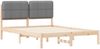 vidaXL Bettgestell mit gepolstertem Kopfteil Hellgrau 150 x 200 cm 877969 Bild 4