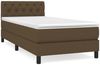 vidaXL Boxspringbett mit Matratze Dunkelbraun 80x200 cm Stoff 3140252 Bild 2