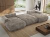 XXL Wohnlandschaft RINA U-Form 360 cm breit, Sofa mit Schlaffunktion & DL-Mechanismus, Wellenfederung, modern freistehend - Hellbraun Cord Bild 4