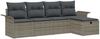 vidaXL Gartensofa-set mit Kissen mit Speicher 5 pcs Grau Poly-Rattan 3358858 Bild 2