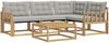 vidaXL Outdoor-Sofagarnitur 5 pcs Weiß und Hellgrau 79 x 79 x 37 cm 3388657 Bild 2