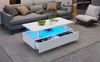 LED-Couchtisch aus Acryl mit Bluetooth-App-Steuerung, 2 Schubladen & offenem Regal, 100x50x42 cm, Weiß Bild 4