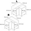 Dachschrägenschrank Eckschrank Rion Schwarz Hochglanz/Weiß 75.6 x 81.6 cm mit 1 Tür Vicco Bild 2