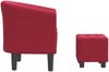 vidaXL Clubsessel mit Fußhocker Weinrot Stoff 356434 Bild 4