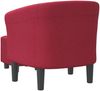 vidaXL Clubsessel mit Fußhocker Weinrot Stoff 356434 Bild 5