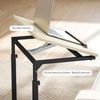 Tisch Höhenverstellbar & Neigbar Mit Rollen Überbett Tisch Sofatisch Beistelltisch ,Eiche & Schwarz Bild 4
