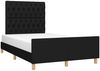 Einzelbett mit Kopfteil Stoff Schwarz 120x200 cm [3125286] Bild 3